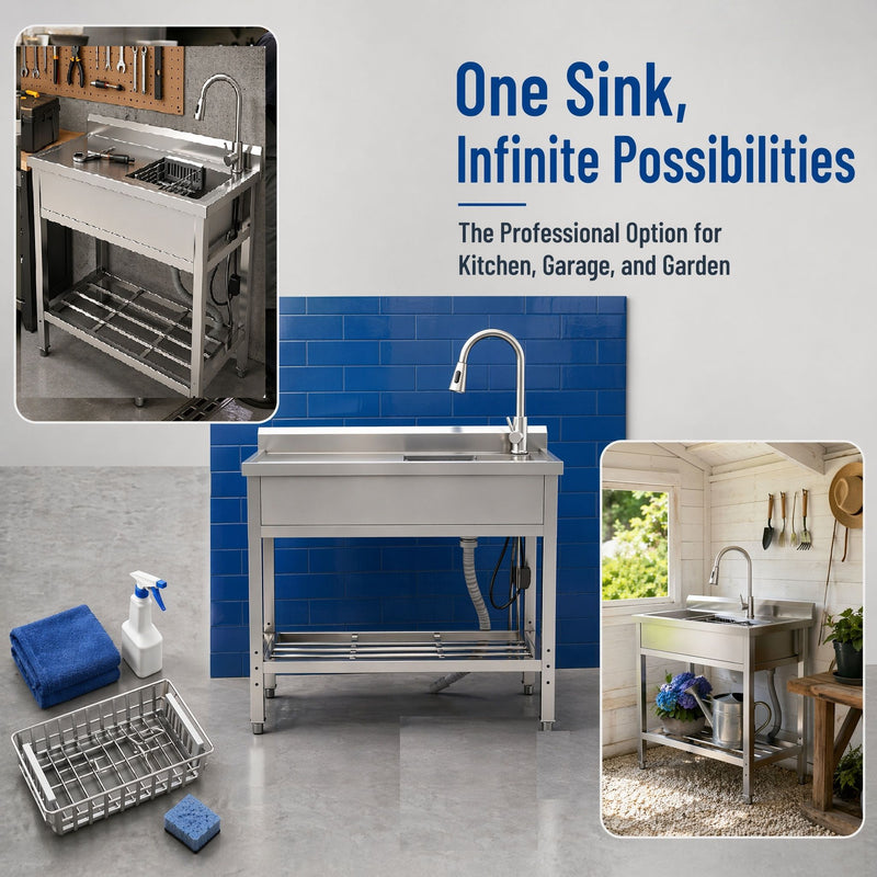 Freestanding Utility Sink With Accents