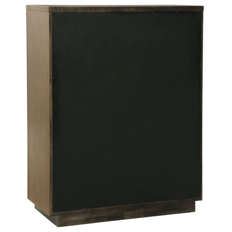Moraga - 5 Drawer Chest Of Drawers - Ash Brown