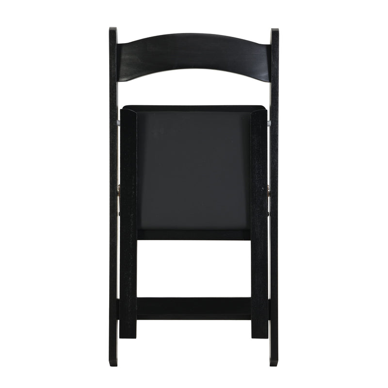 Solid Wood Upholstered Folding Chair Set, Dining Room (Set of 4)