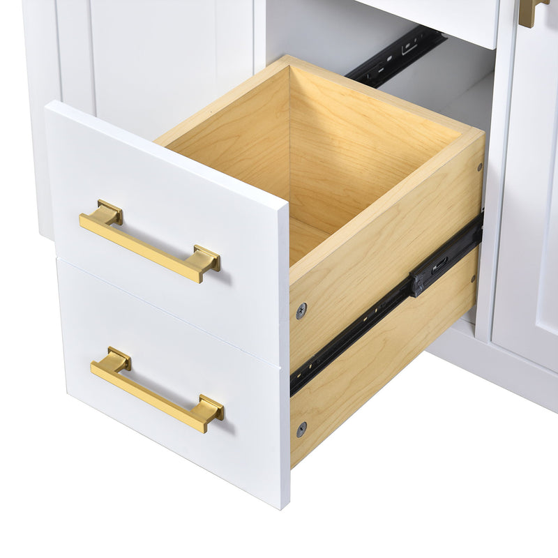 Bathroom Vanity With Sink Combo Set, Modern Bathroom Cabinet With 4 Drawers