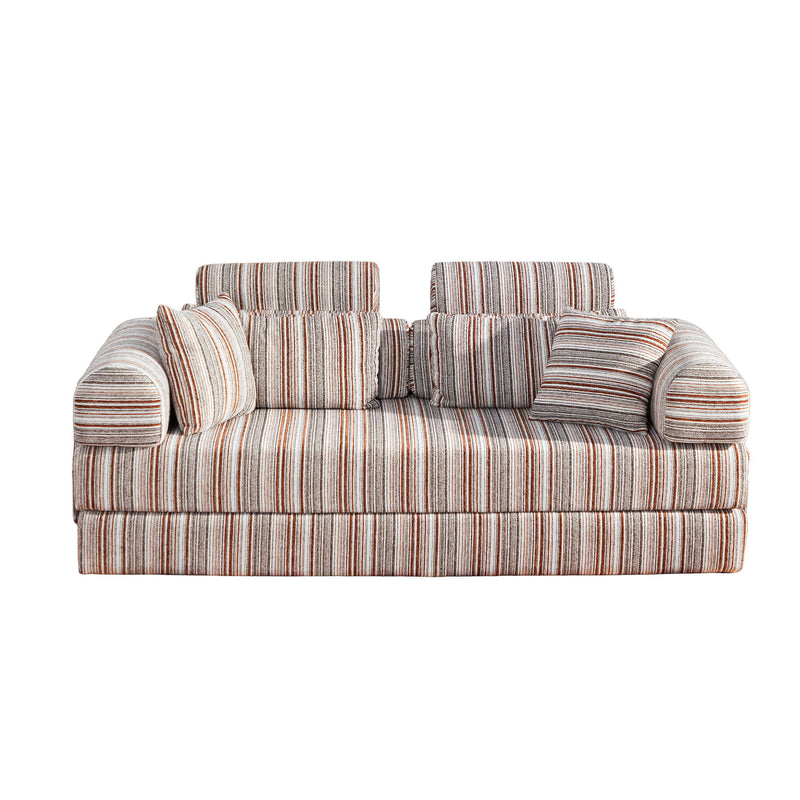 Convertible Sleeper Sofa Bed With High Density Compressed Sponge, Upholstered Couch For Living Room