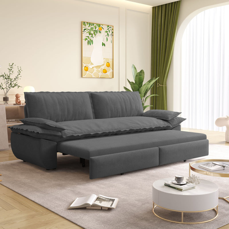 Queen Pull Out Bed, 3 In 1 Convertible Sleeper Sofa