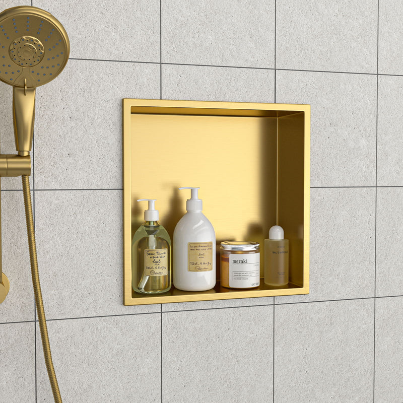 Stainless Steel Shower Niche With Seamless Design For Bathroom Storage