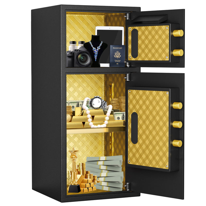 Large Double Door Coin Operated Safe, Digital Security Safe With Fireproof And Waterproof Bag