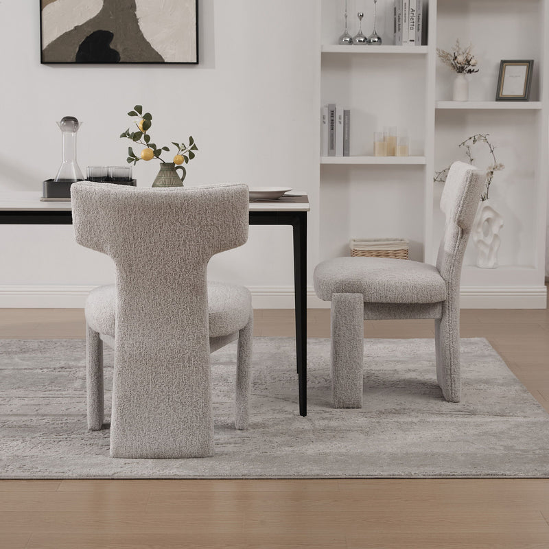 Armless Curved Back Accent Chairs