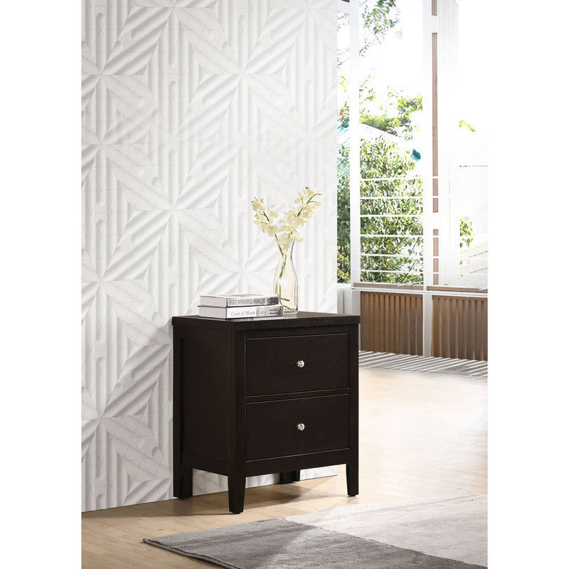 Garrett - 2 Drawer Nightstand - Cappuccino