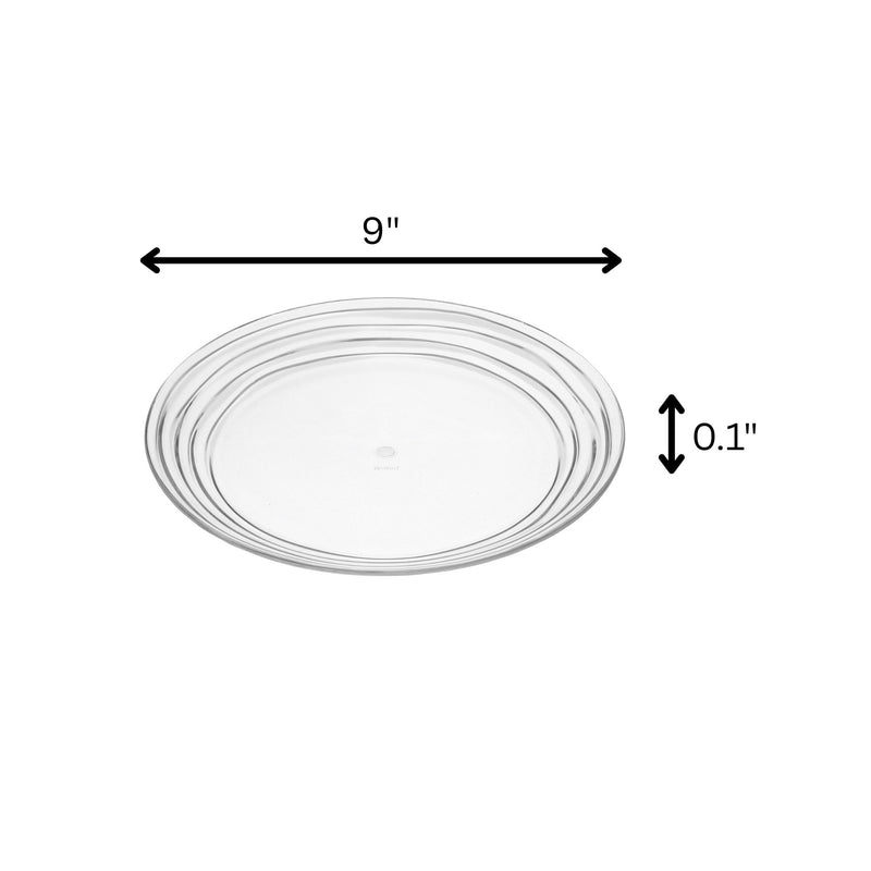 Designer Swirl Acrylic Dinner Plates (Set of 4)