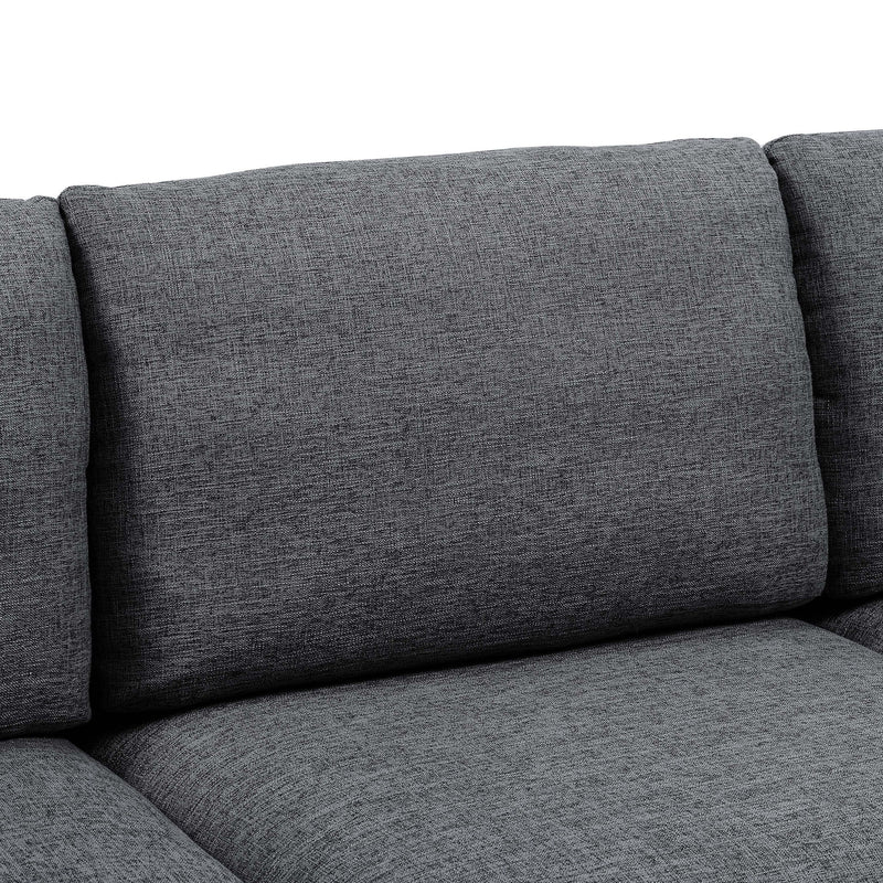 Upholstered Modular Sectional With Tall Legs, Medium Firm Seat