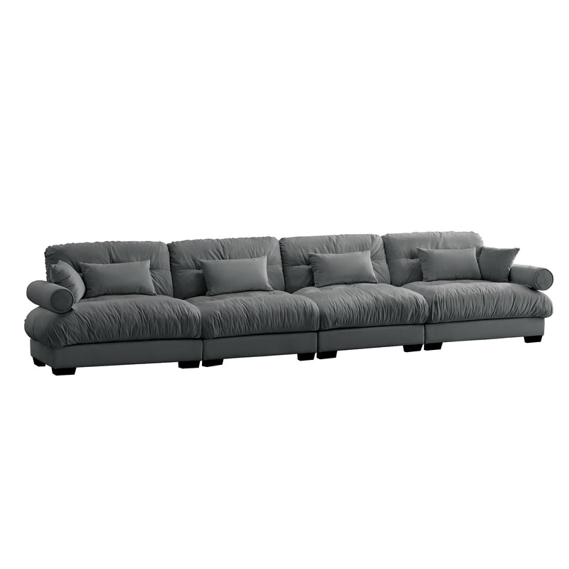 Super Comfort Oversized Modular Sectional Sofa, Deep Seat Convertible L Shaped Couch