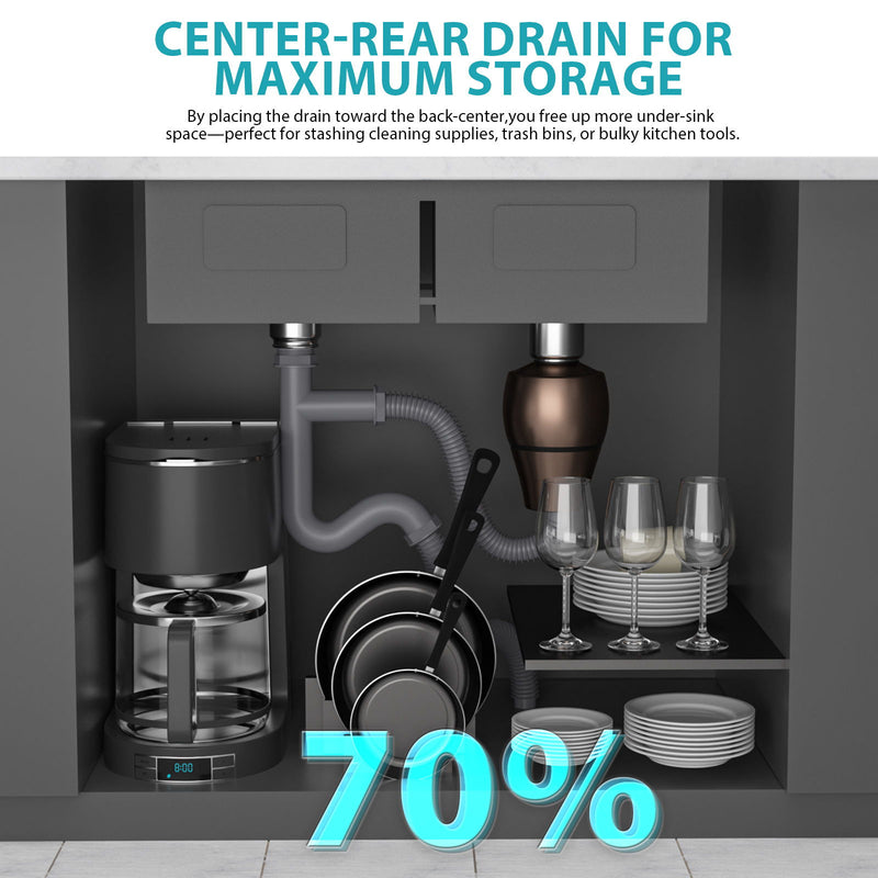 Topmount, Drop In Double Bowl Kitchen Sink