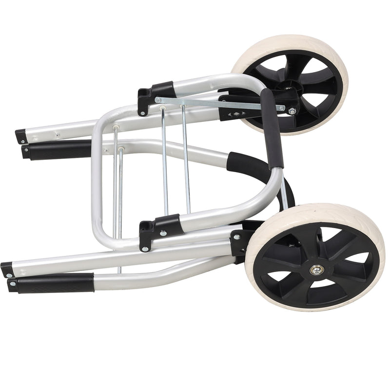 Foldable Shopping Trolley With Wheels And Removable Waterproof Bag - Black