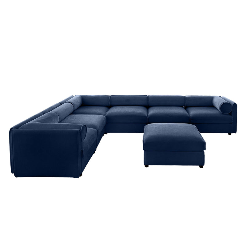 Contemporary Elegant Sofa With Storage And Ottoman