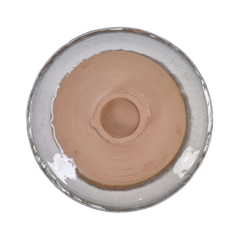 Birdbath For Patio, Garden - White / Pink