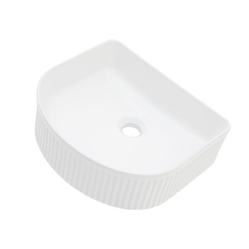 Vessel Bathroom Sink With Design - White
