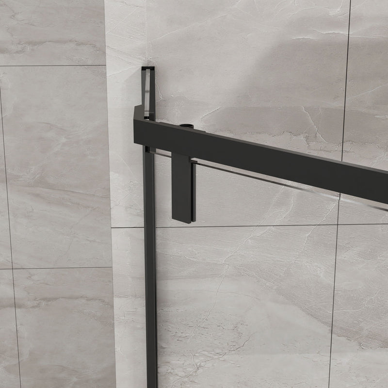 Durable Hardware Neo Angle Frameless Shower Door With Acrylic Base Combo