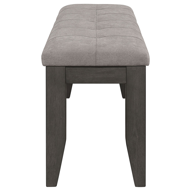 Erskin - Upholstered Dining Bench With Button Tufted Cushion - Dark Gray