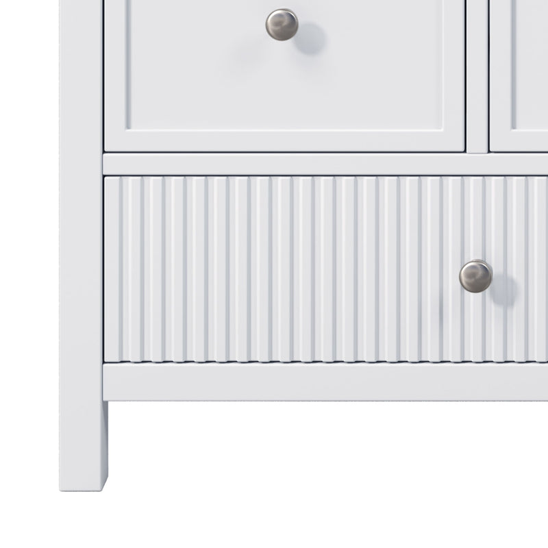 Bathroom Vanity With Separate Sink, Soft Close Doors And 4 Drawers
