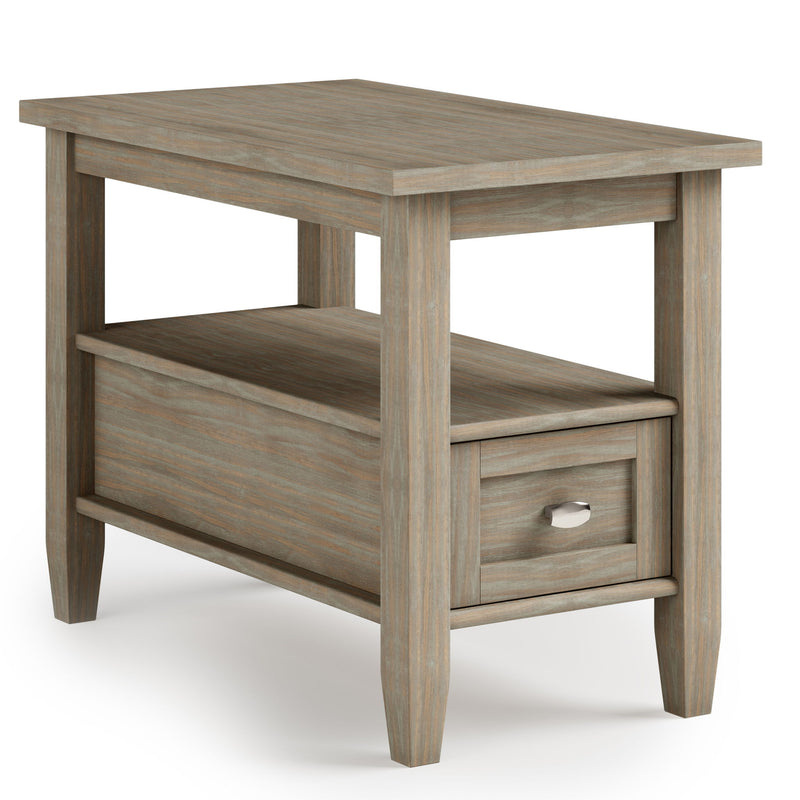 Warm Shaker - Narrow Side Table - Light Brown