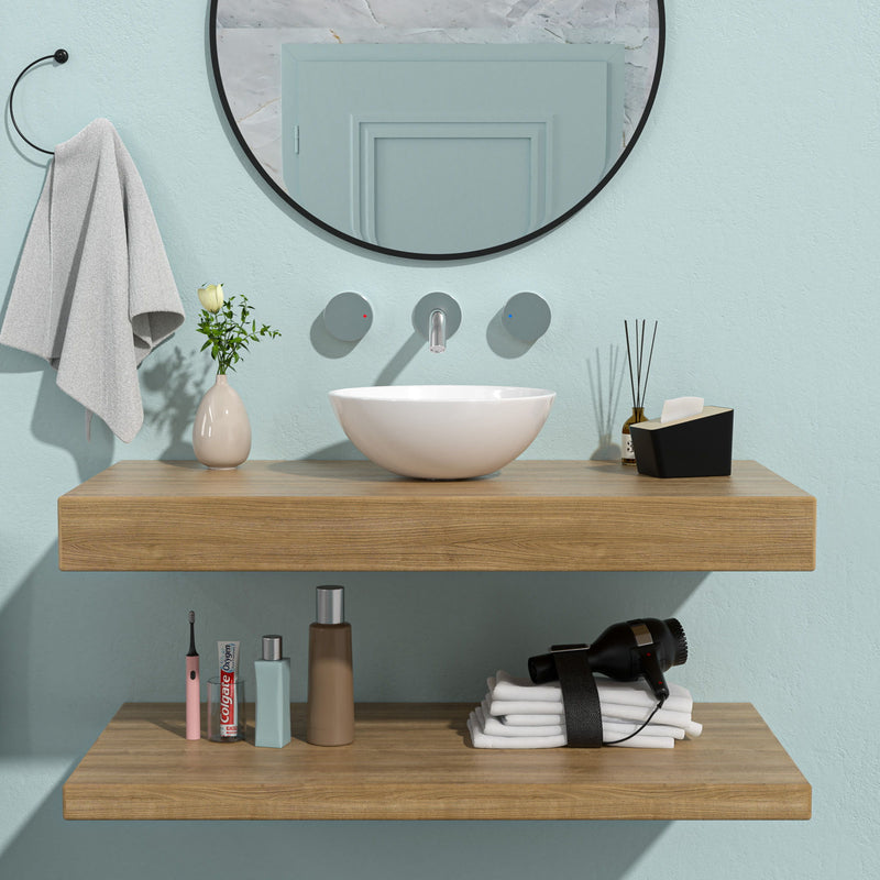 Modern Ceramic Circular Vessel Bathroom Sink