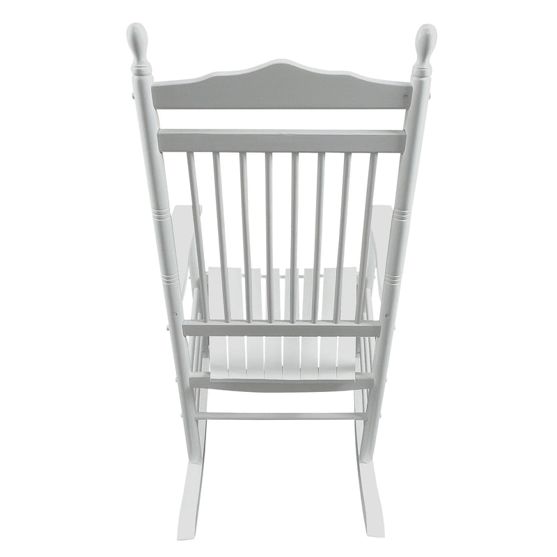 Balcony Porch Adult Rocking Wood Chair - White