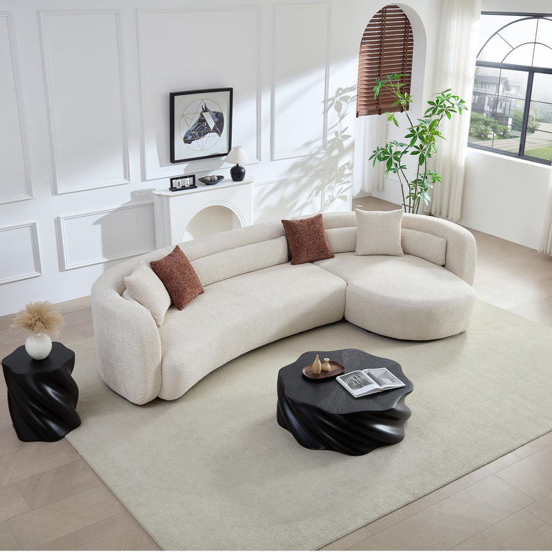 Curved Sectional Sofa, L - Shape Modular Chaise