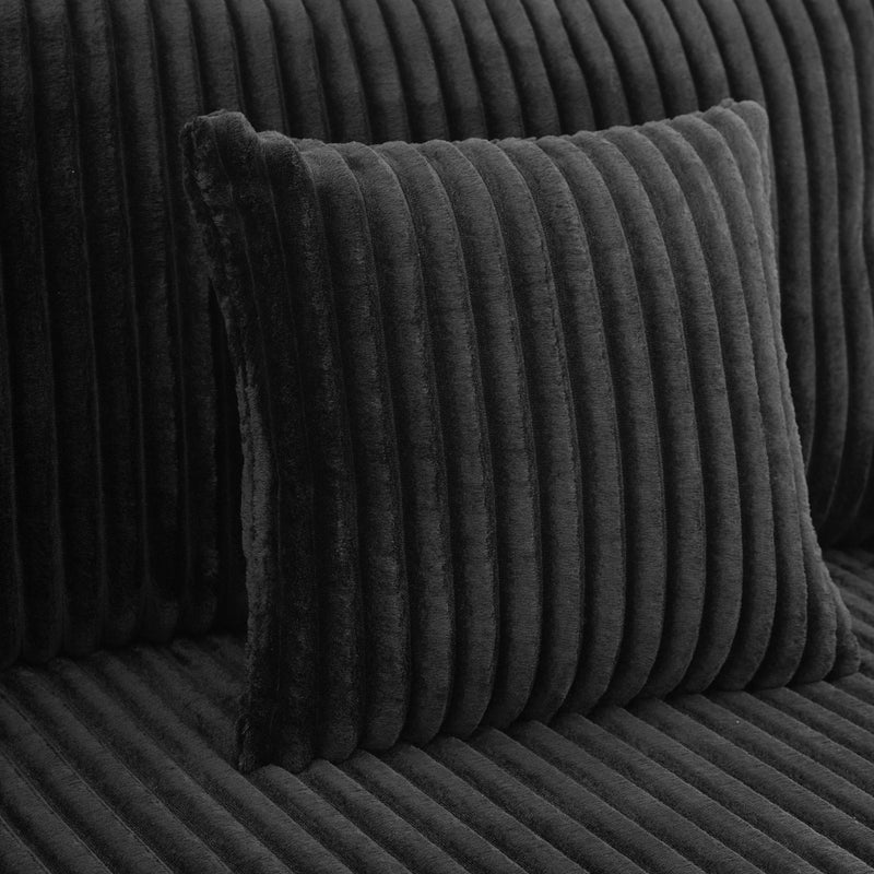 Modern Chaise Sofa With Adjustable Backrest, Cup Holders, Phone Holder & Storage Compartments For Living Room