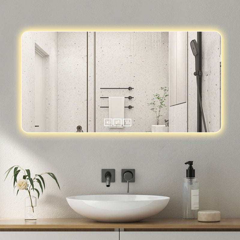 LED Bathroom Mirror With 3 Color Dimmable Backlight