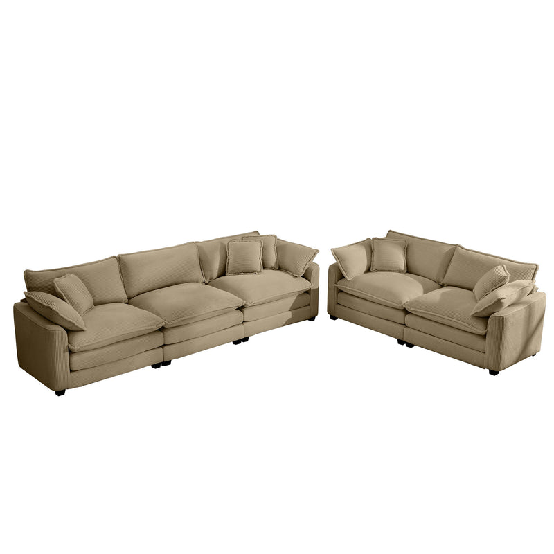Elegant Oversized Sectional Sofa Set With Deep Seats And Flexible Layout