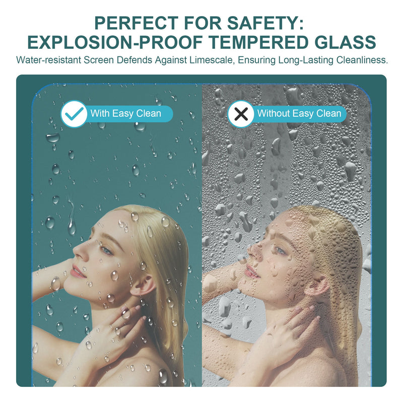 Frameless Bi Fold Shower Door With Tempered Glass - Chrome