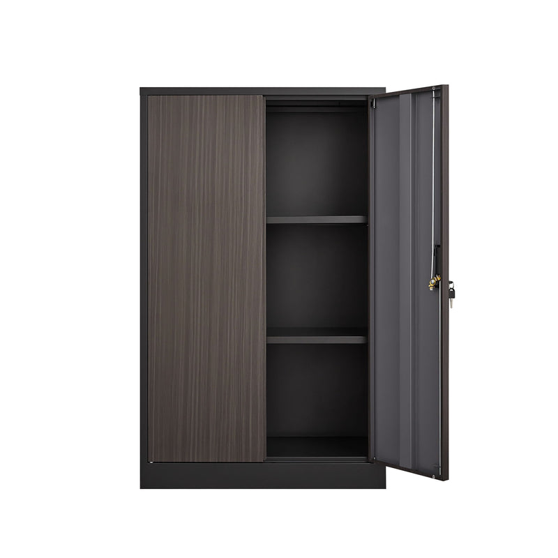Metal Storage Cabinet With Locking Doors And Adjustable Shelf, Folding Filing Storage Cabinet, Folding Storage Locker Cabinet For Home Office, School, Garage