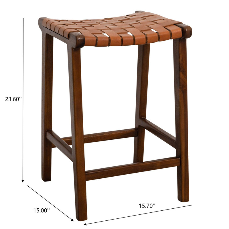 James - Mid-Century Modern Genuine Counter Stool