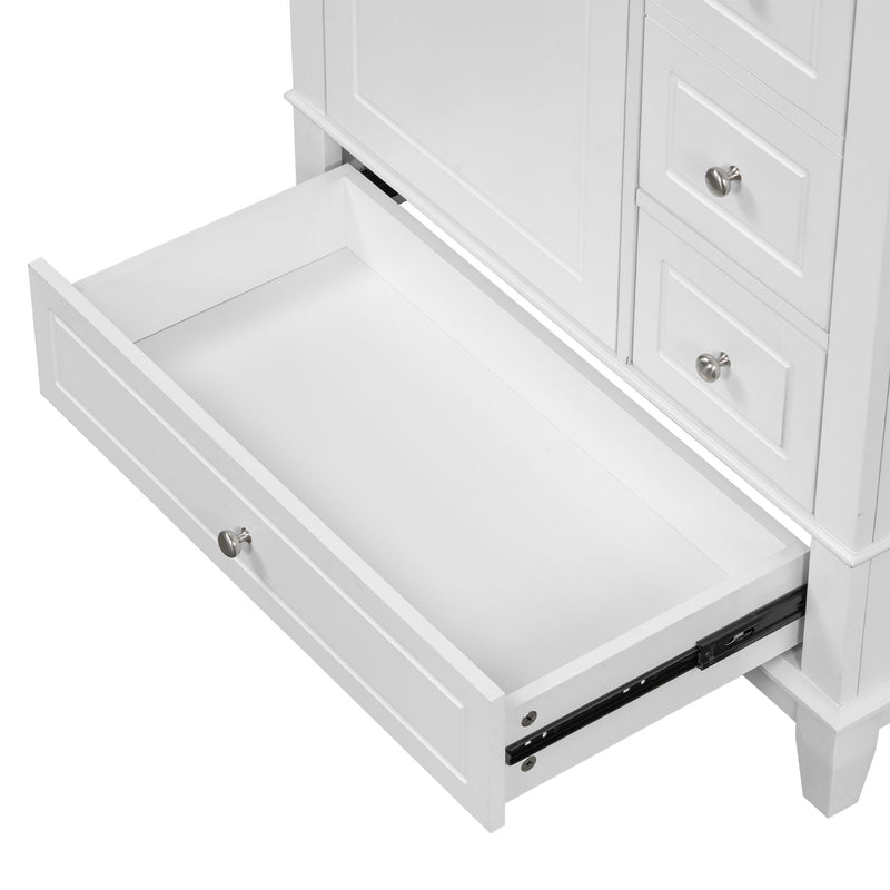 Freestanding Bathroom Vanity With Sink, Soft Close Door, 3 Drawers