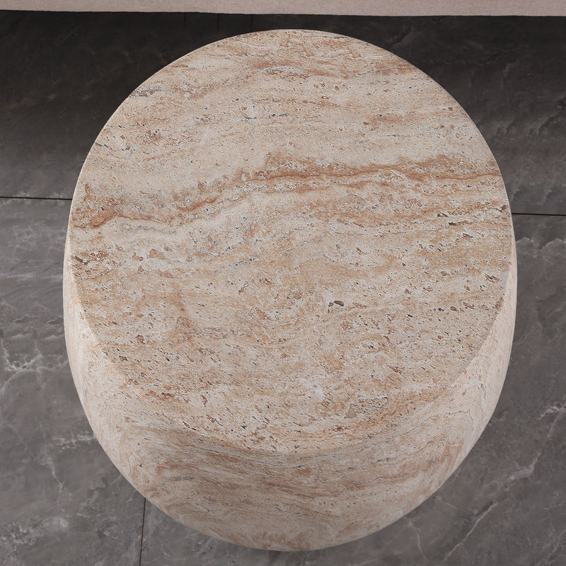 Drum Accent Coffee Table - Beige / Yellow