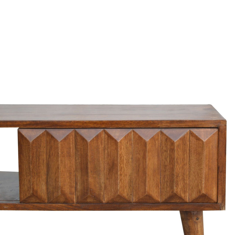 Prism Sliding Media Unit - Chestnut