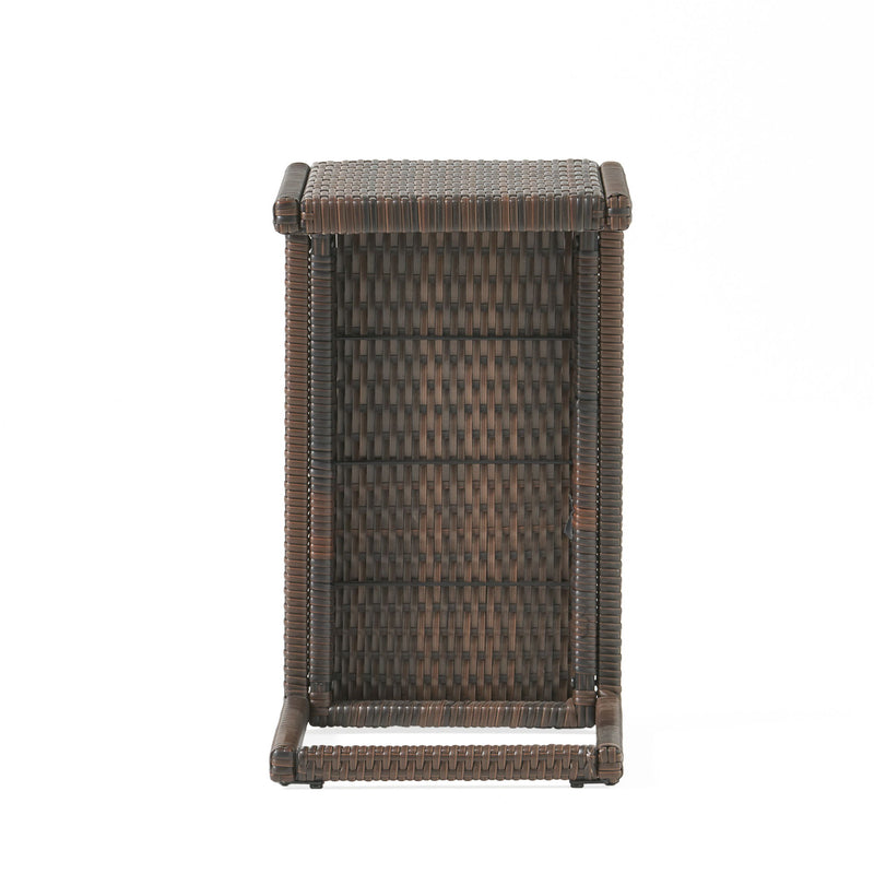 Bucharest - End Table C Shaped Side Table Rattan - Brown