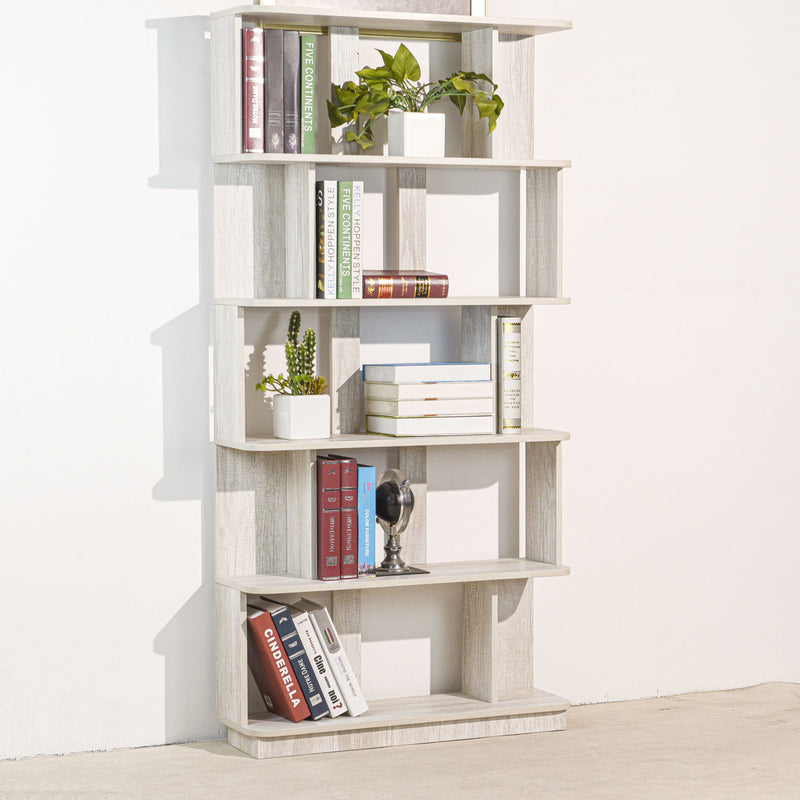 Modern 5 Tier Open Storage Bookcase