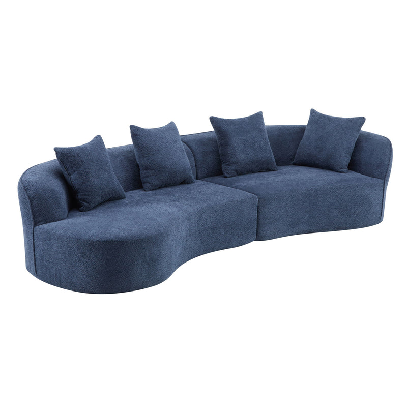 Elegant Curved Sectional Sofa With Full Foam Comfort