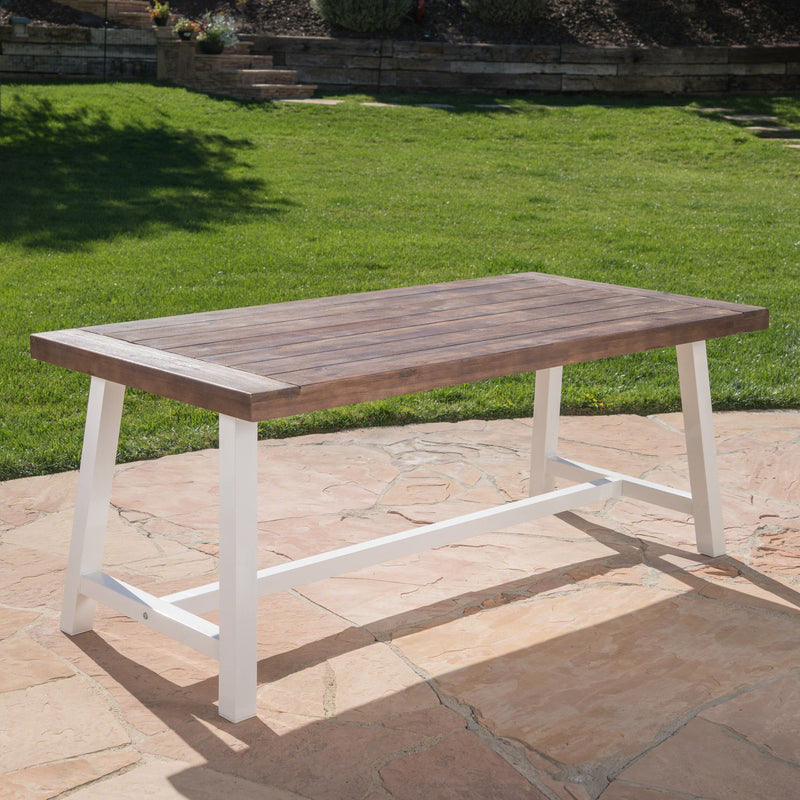 Outdoor Sandblast Finish Acacia Wood Dining Table