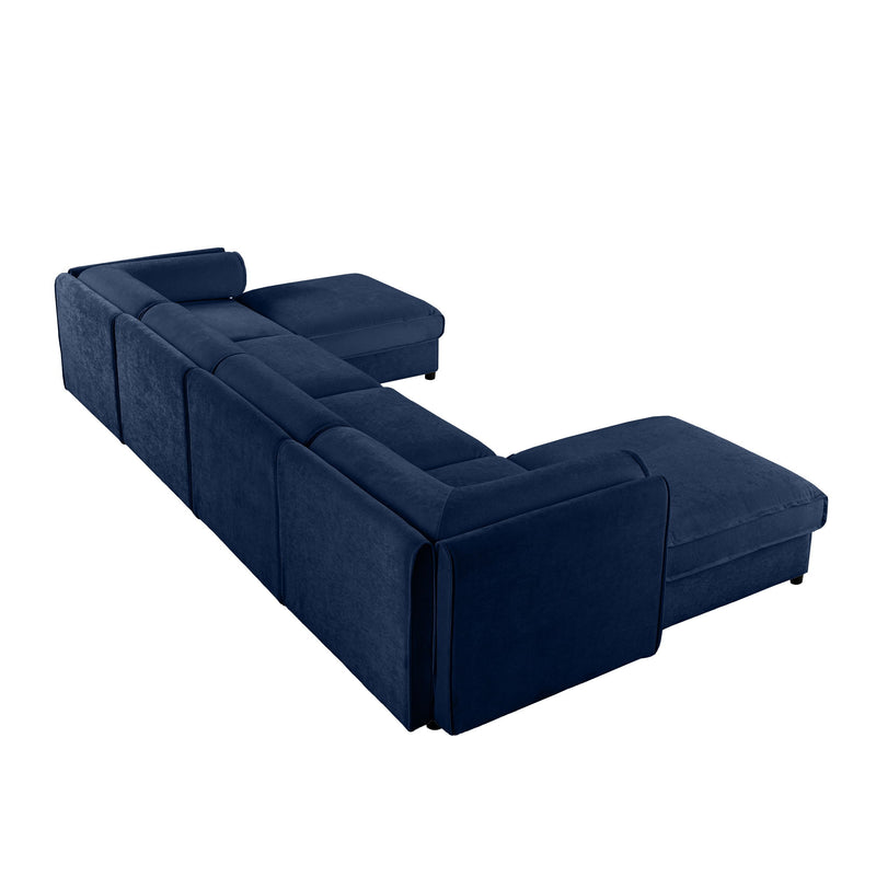 Contemporary Elegant Sofa With Storage And Ottoman