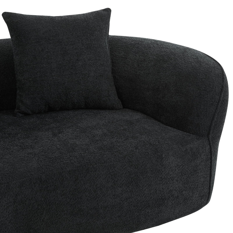 Elegant Curved Sectional Sofa With Full Foam Comfort