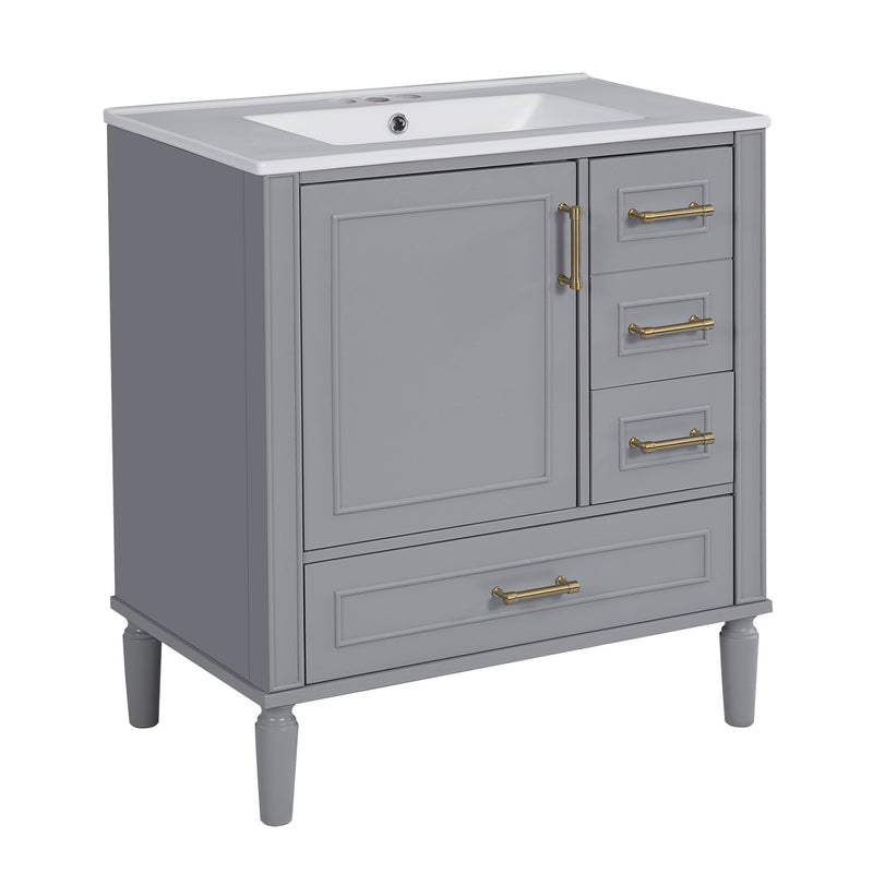 Traditional Bathroom Vanity Set With Soft Close Doors