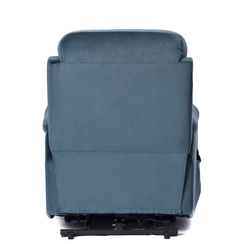 Power Lift Chair Recliner With Remote Control, Electric Reclining Sofa, Fabric Power Recliner For Living Room - Navy Blue