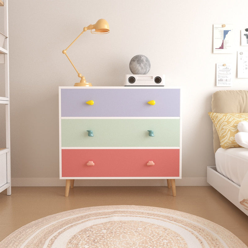 3 Drawer Dresser, Storage Cabinet With Anti Tip Safety