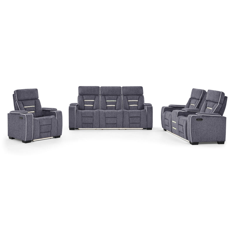 Austin - Recliner With Storage Arms - Gray
