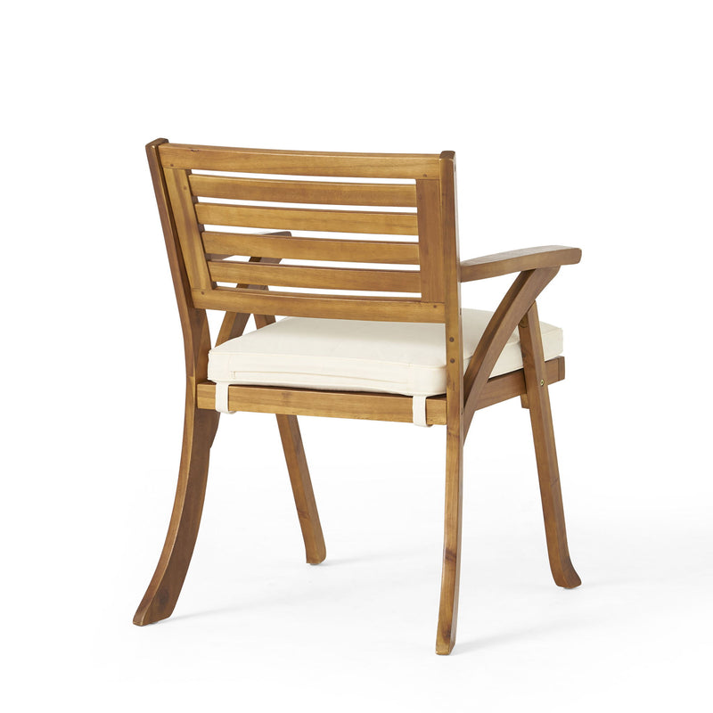 Dining Chair With Water Resistant Cushion - Teak