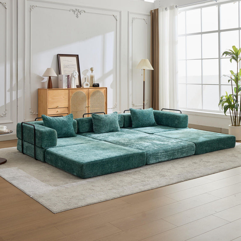 Convertible Floor Sofa Bed, Boneless Modular Sectional Sofa For Living Room