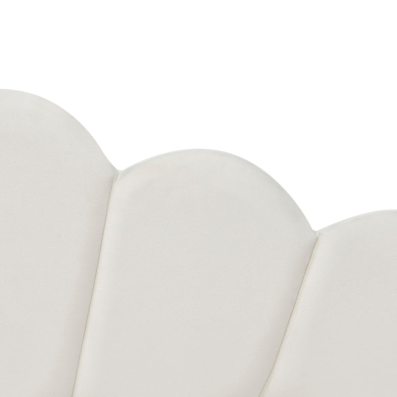 Upholstery Daybed Frame With Shell Shaped Backrest