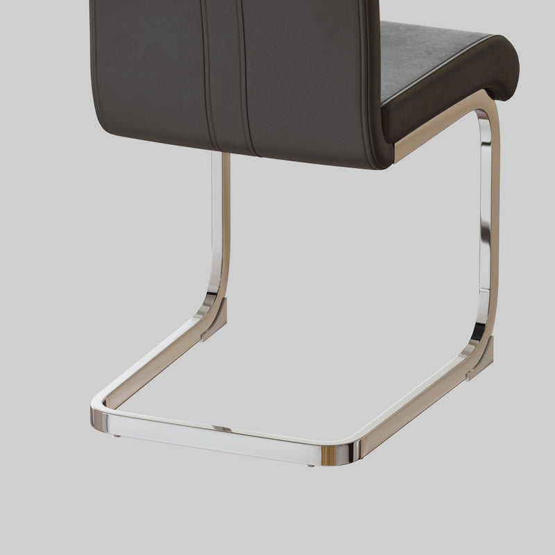 Modern Dining Chairs With Padded Seat, High Back