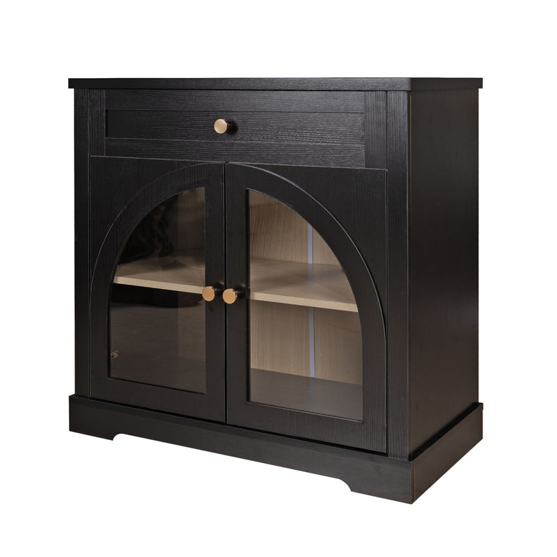 Modern Sideboard Cabinet With 1 Drawer And 2 Arched Doors