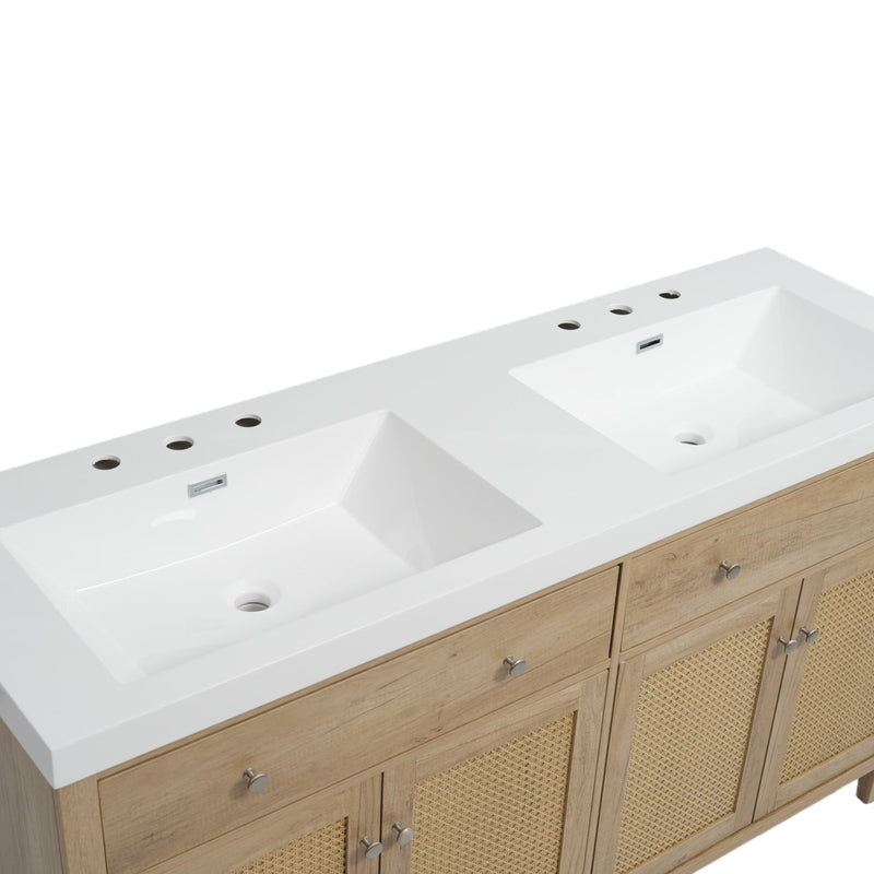 Bathroom Vanity With Double Sink, Large Storage Space